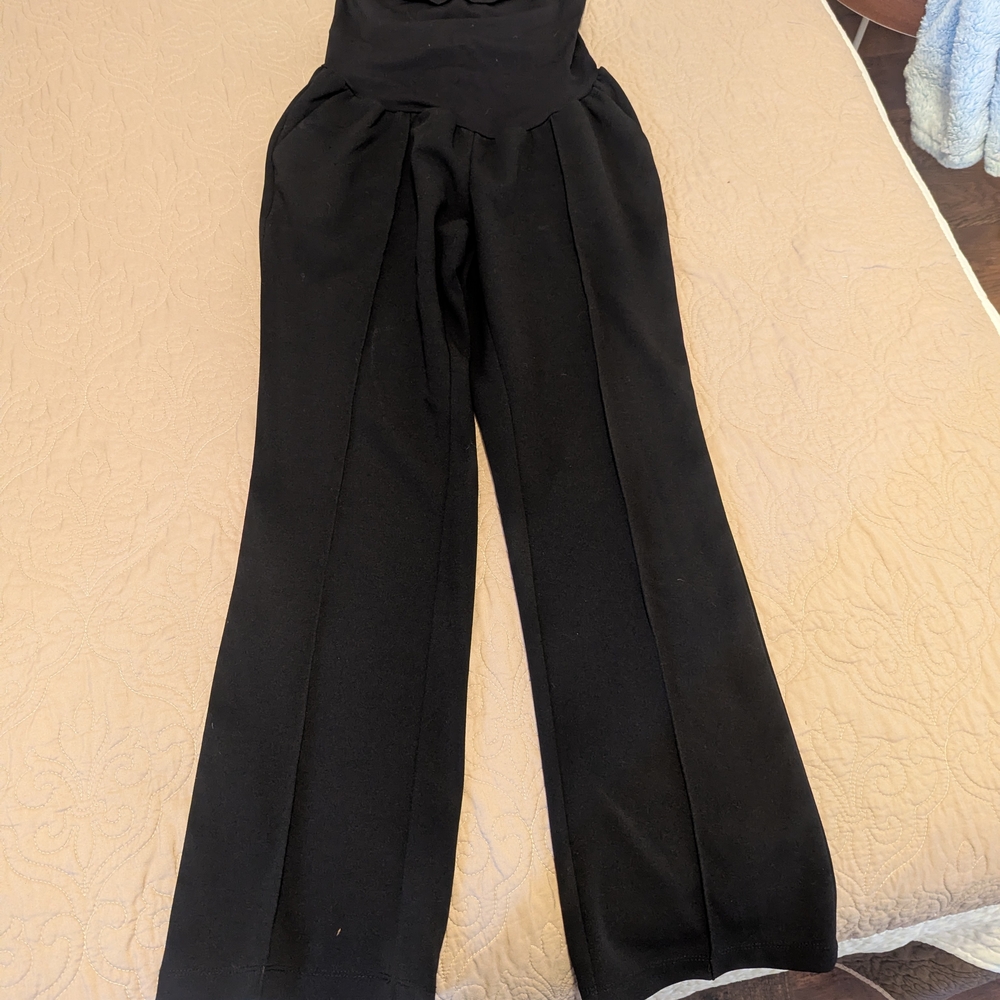 Motherhood Black Wide Leg Jumpsuit